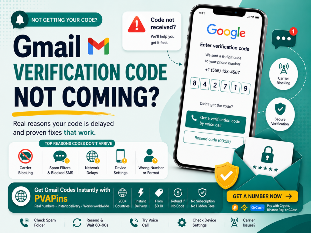 Gmail Verification Code Not Coming