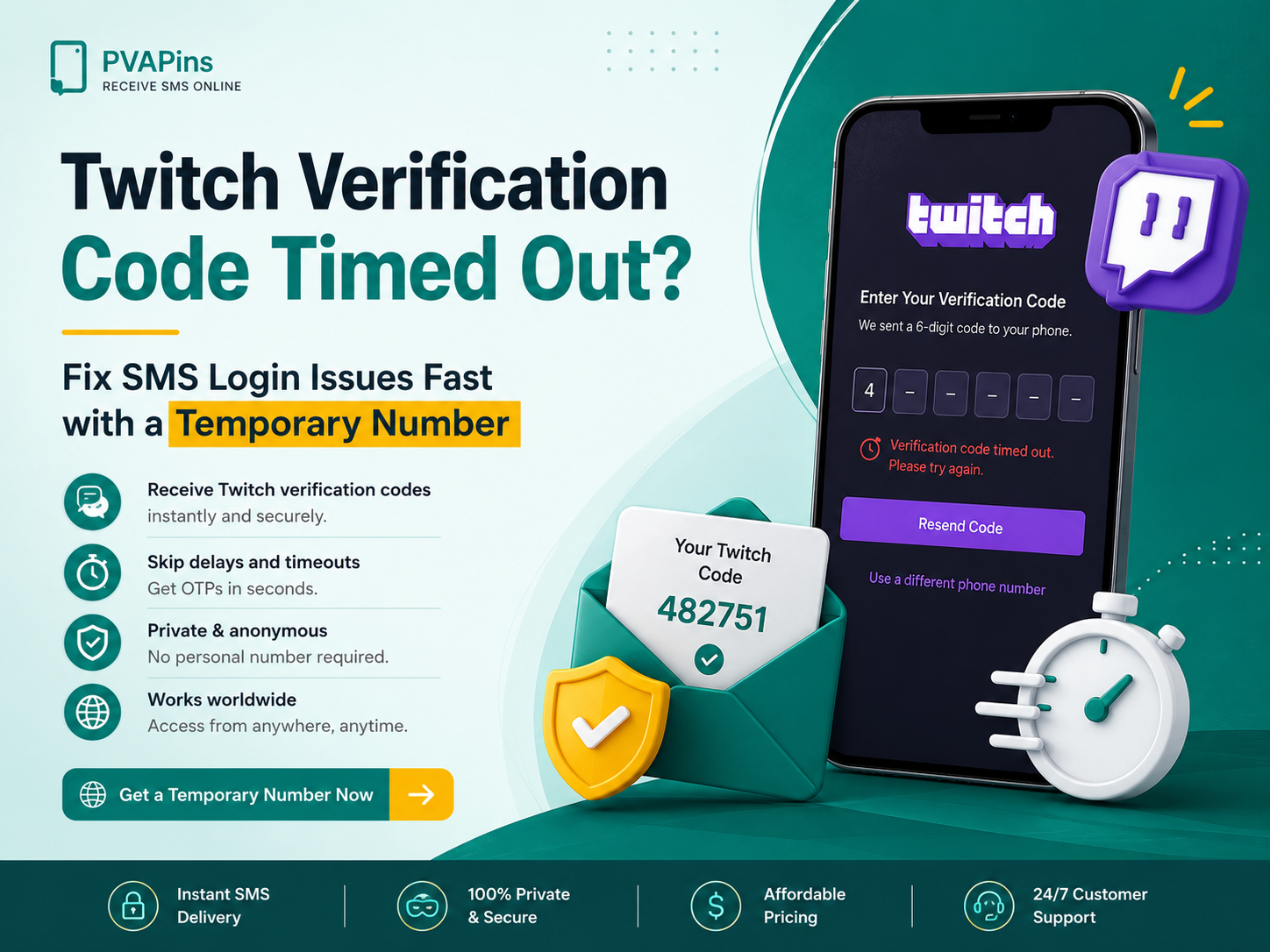 Twitch Verification Code Timed Out