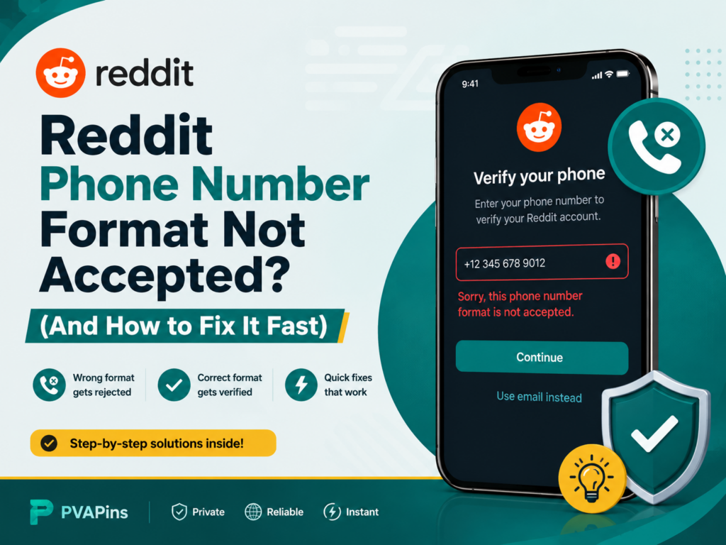 Reddit Phone Number Format Not Accepted