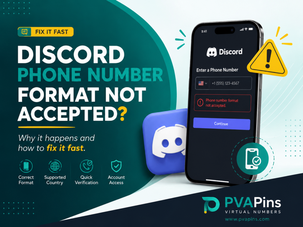 Discord Phone Number Format Not Accepted