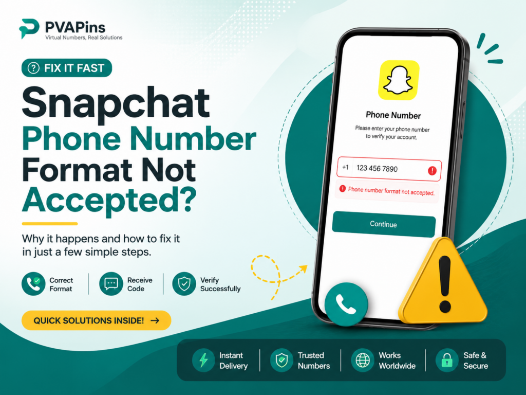 Snapchat Phone Number Format Not Accepted