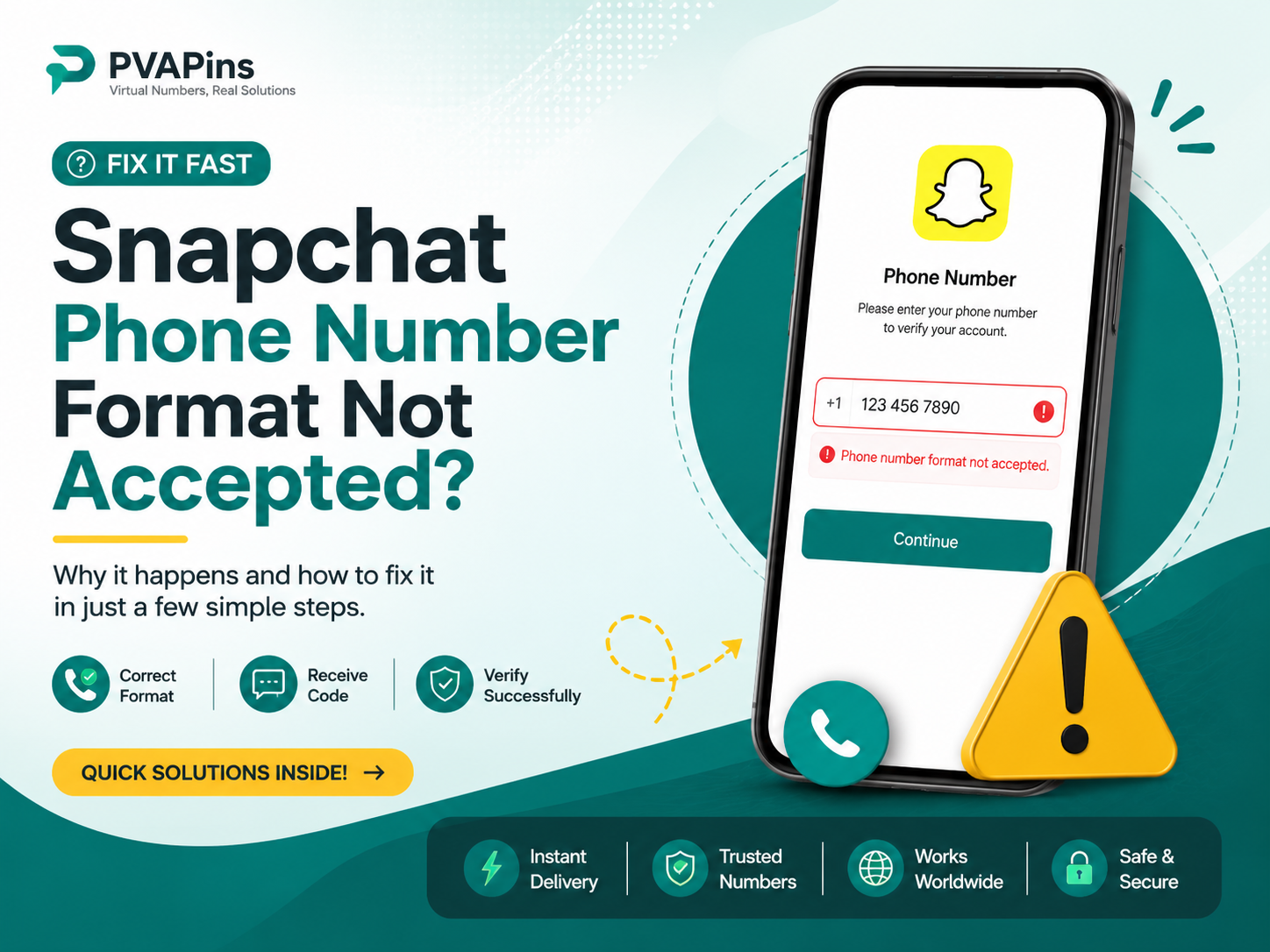 Snapchat Phone Number Format Not Accepted
