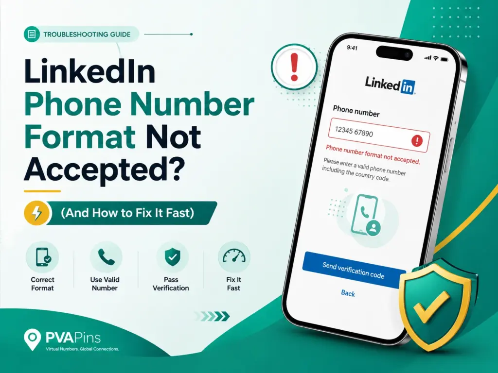 LinkedIn phone number format not accepted