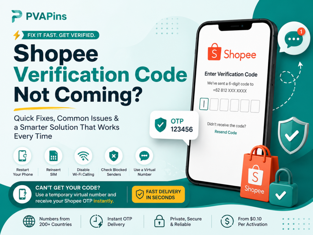 Shopee Verification Code Not Coming