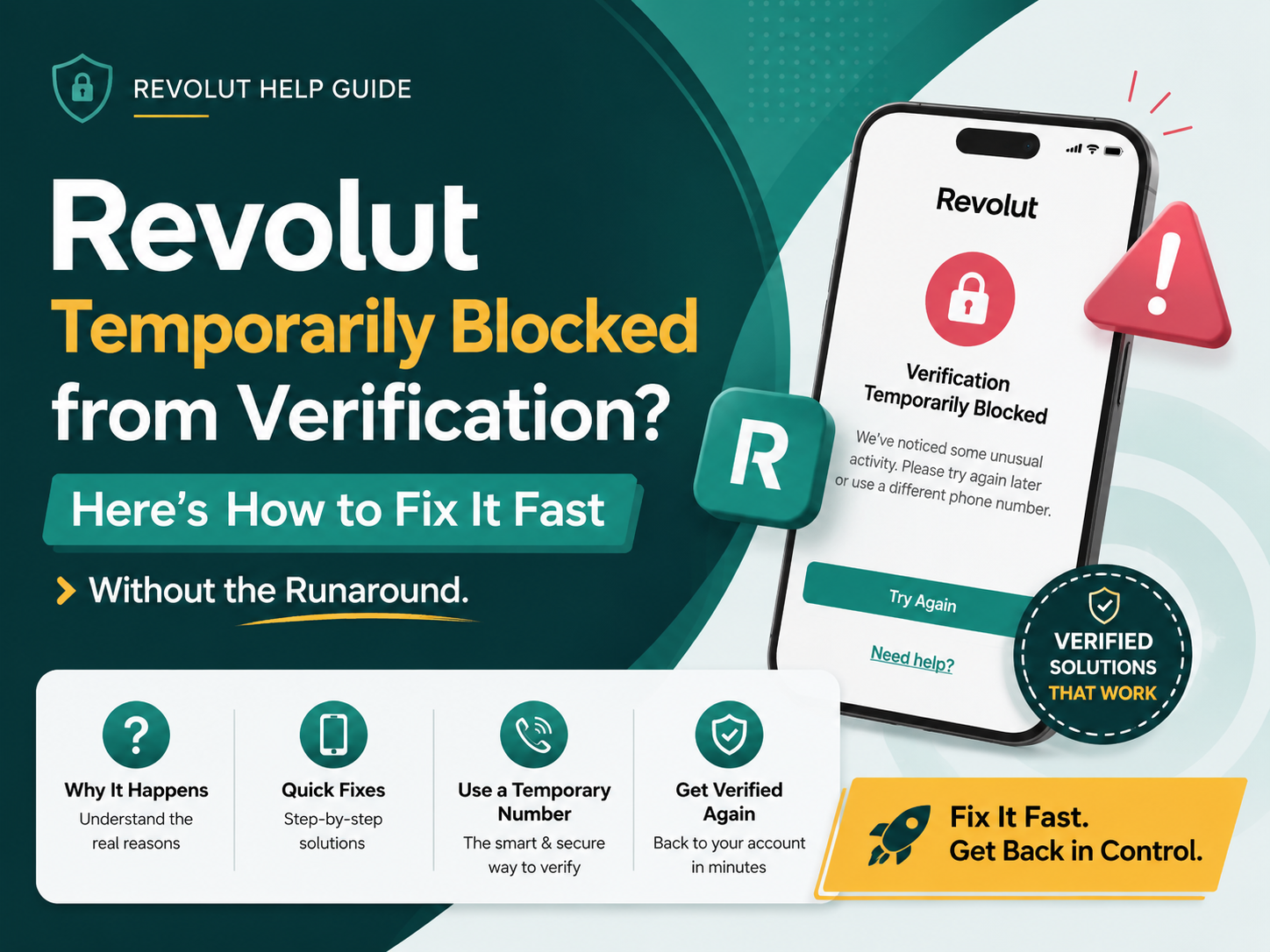 Revolut temporarily blocked from Verification
