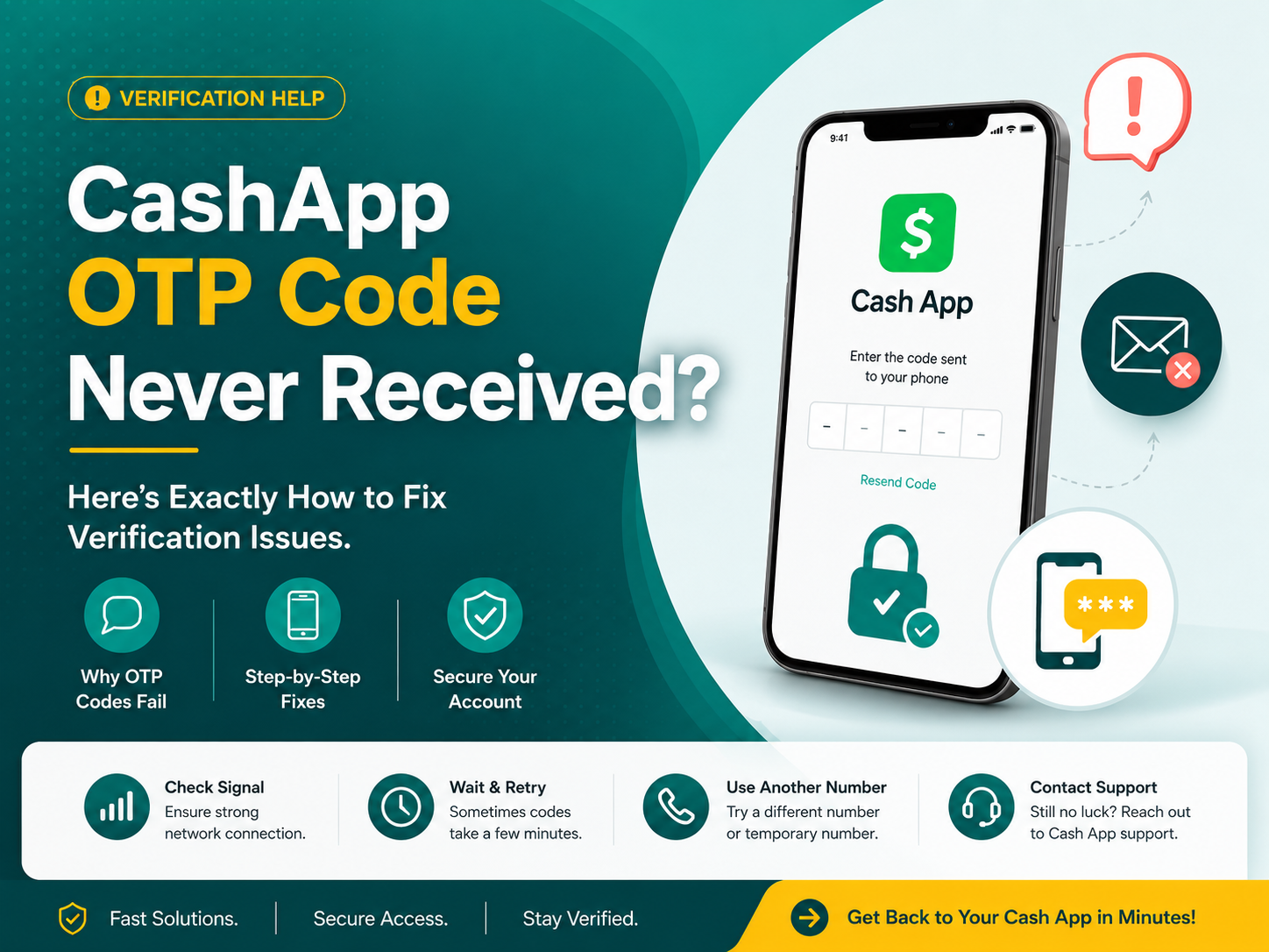 CashApp OTP Code Never Received