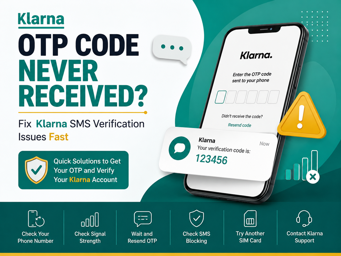 Klarna OTP Code Never Received