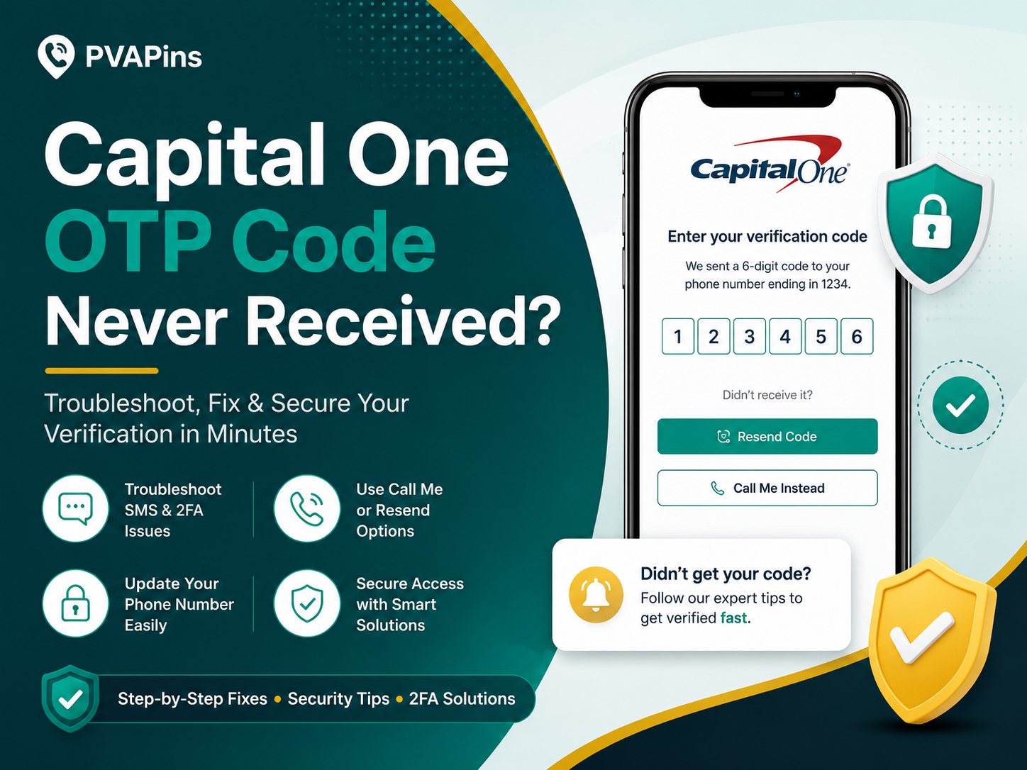 Capital One OTP Code Never Received