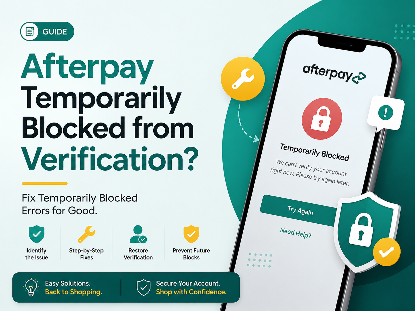 Afterpay temporarily blocked from verification