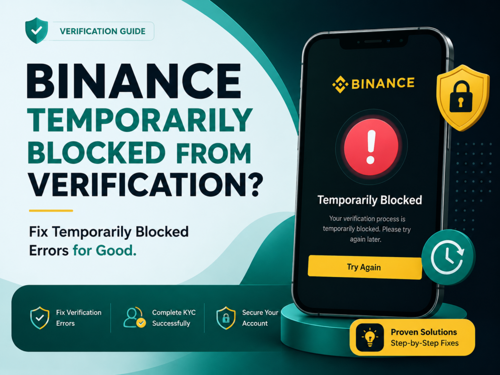 Binance temporarily blocked from verification