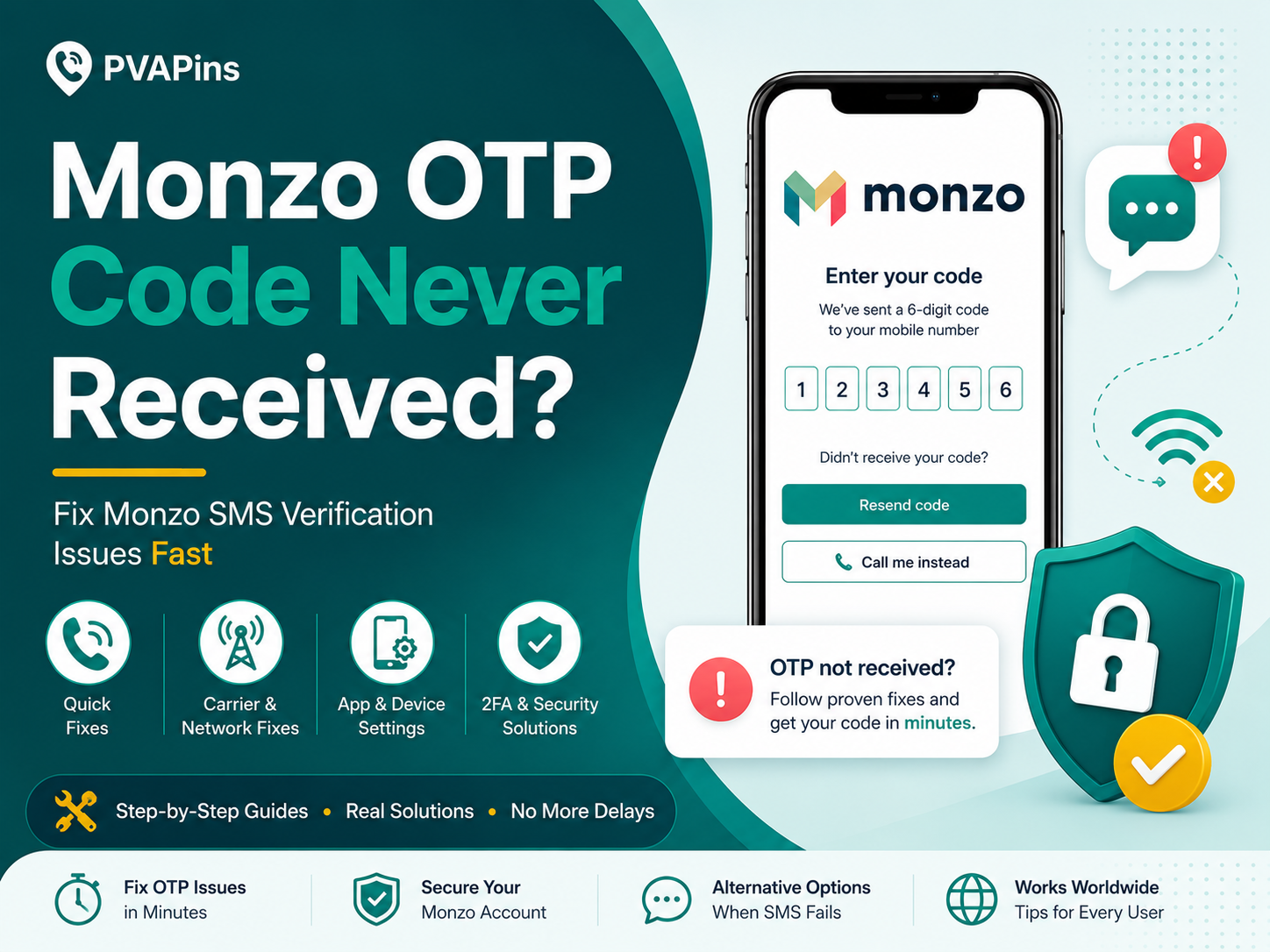 Monzo OTP Code Never Received