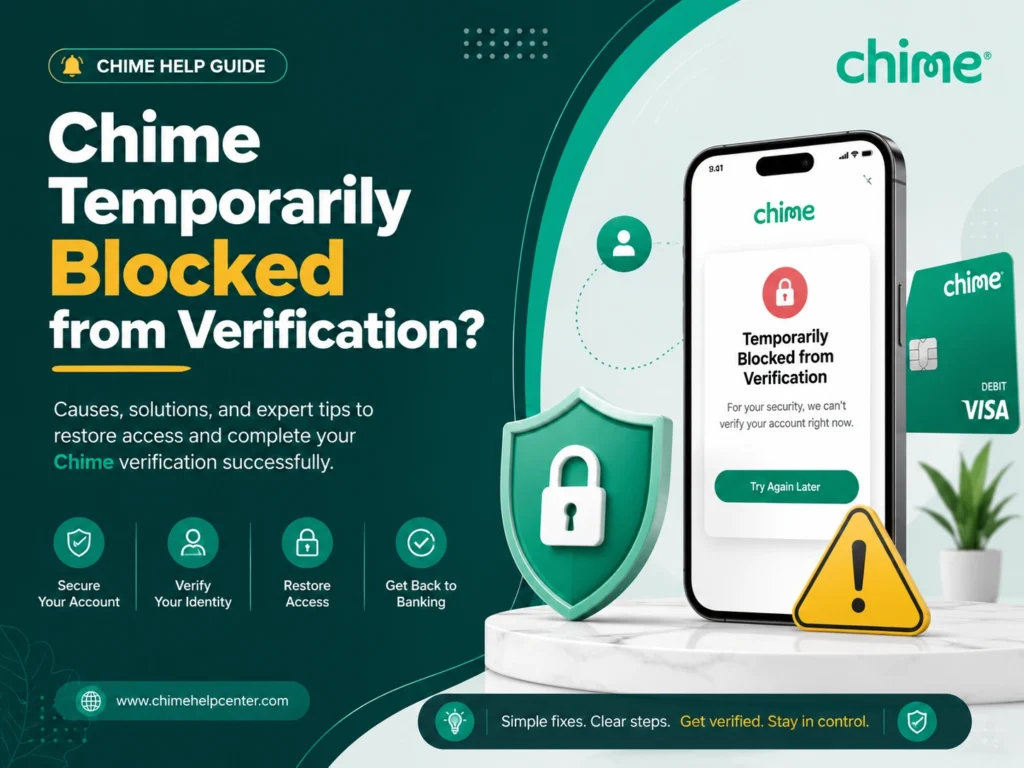 Chime temporarily blocked from verification