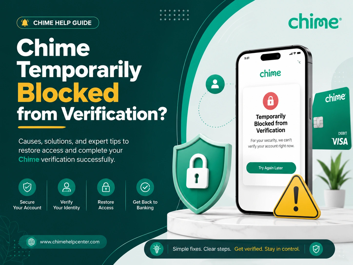 Chime temporarily blocked from verification