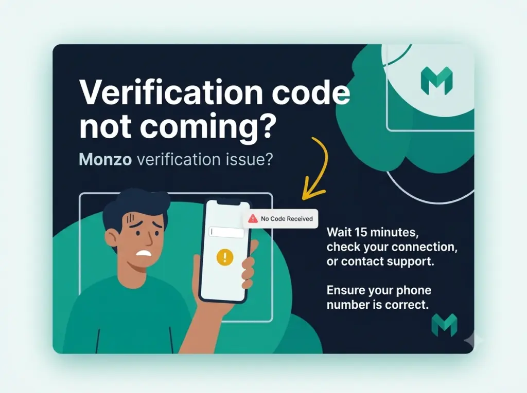 Monzo verification code not coming