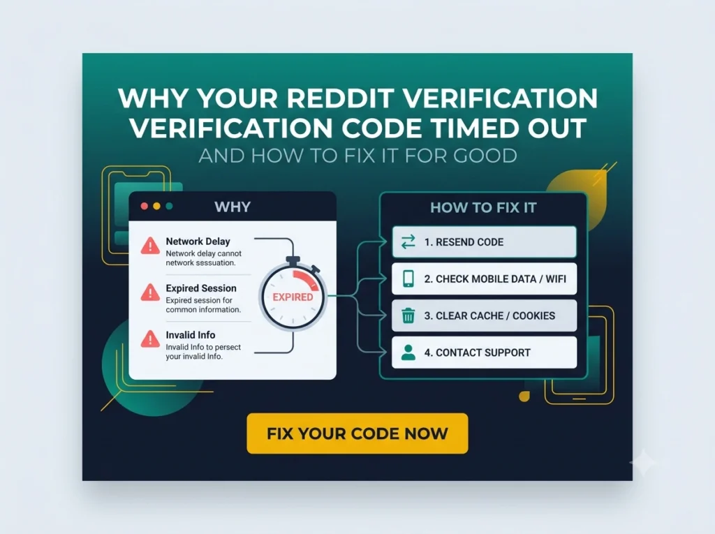 Reddit Verification Code Timed Out