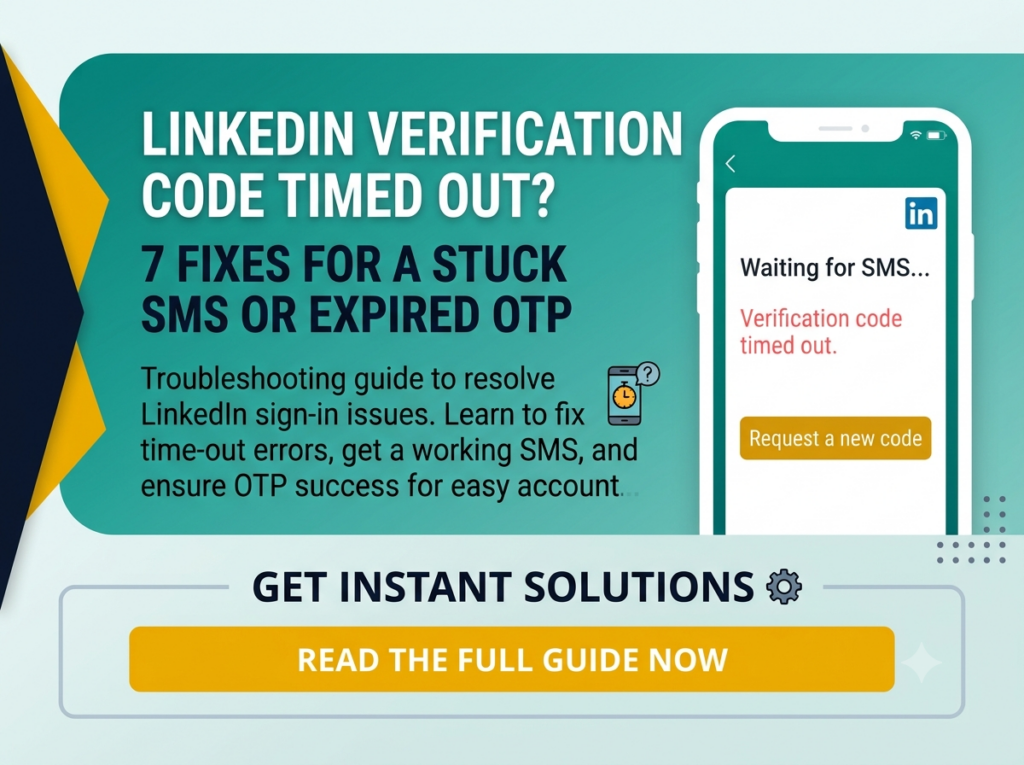 LinkedIn Verification Code Timed Out