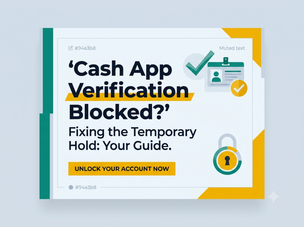 CashApp temporarily blocked from verification