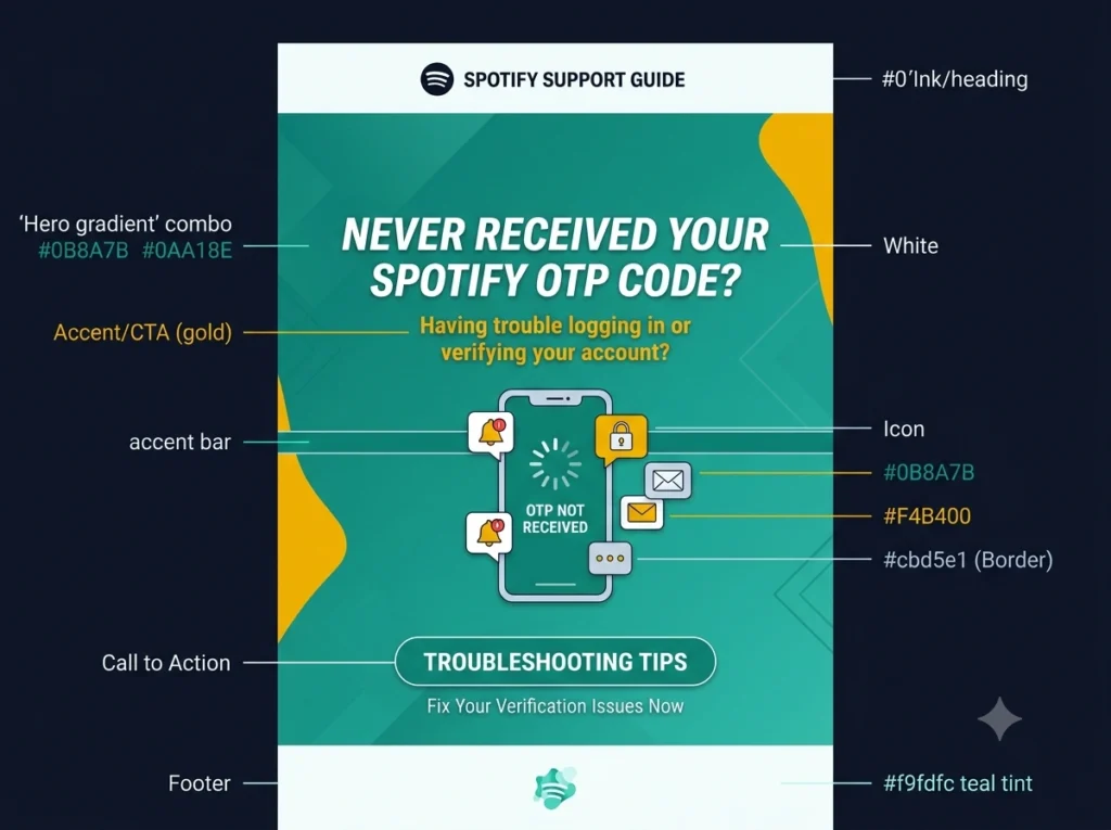 Spotify OTP code never received