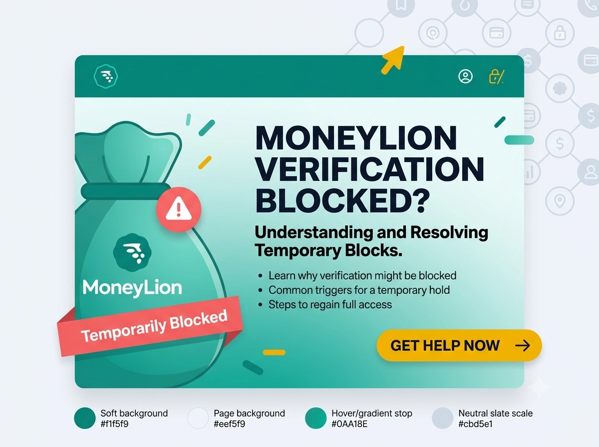 Moneylion temporarily blocked from verification