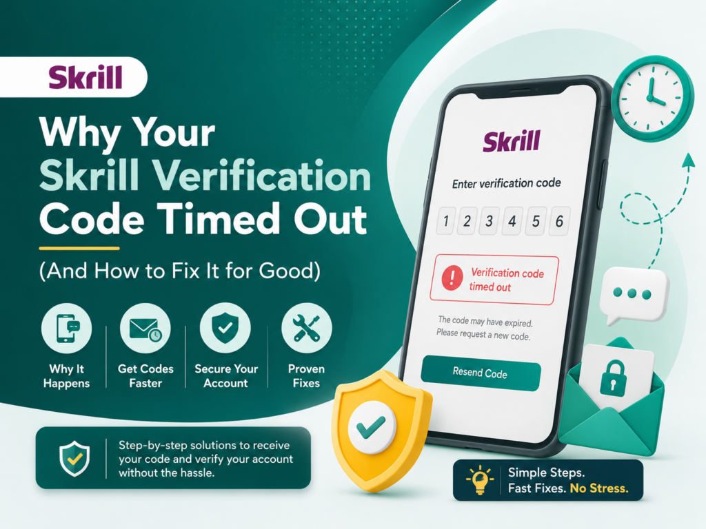Skrill Verification Code Timed Out