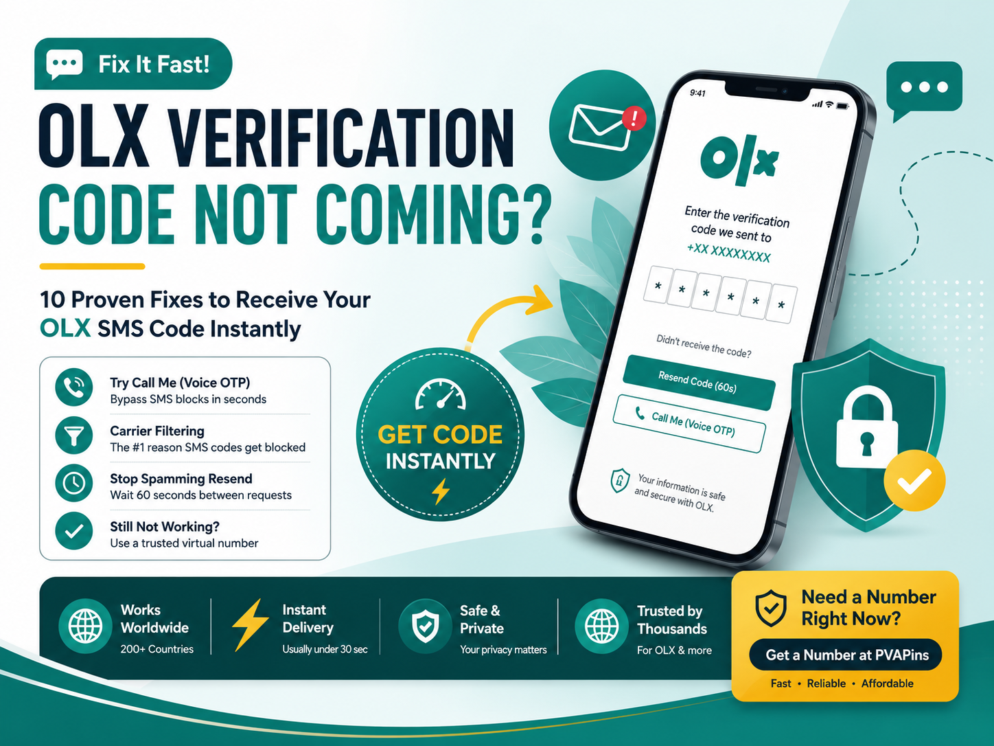OLX Verification Code Not Coming