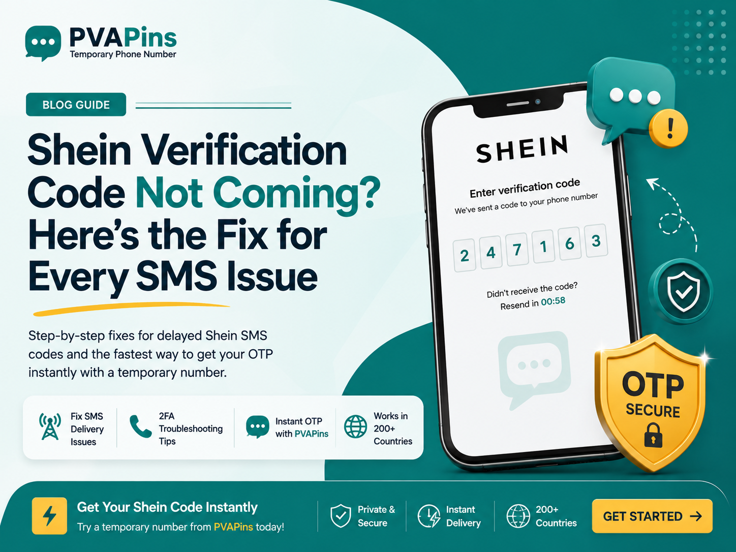 Shein Verification Code Not Coming