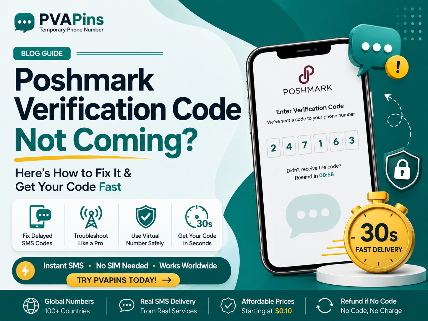Poshmark Verification Code Not Coming