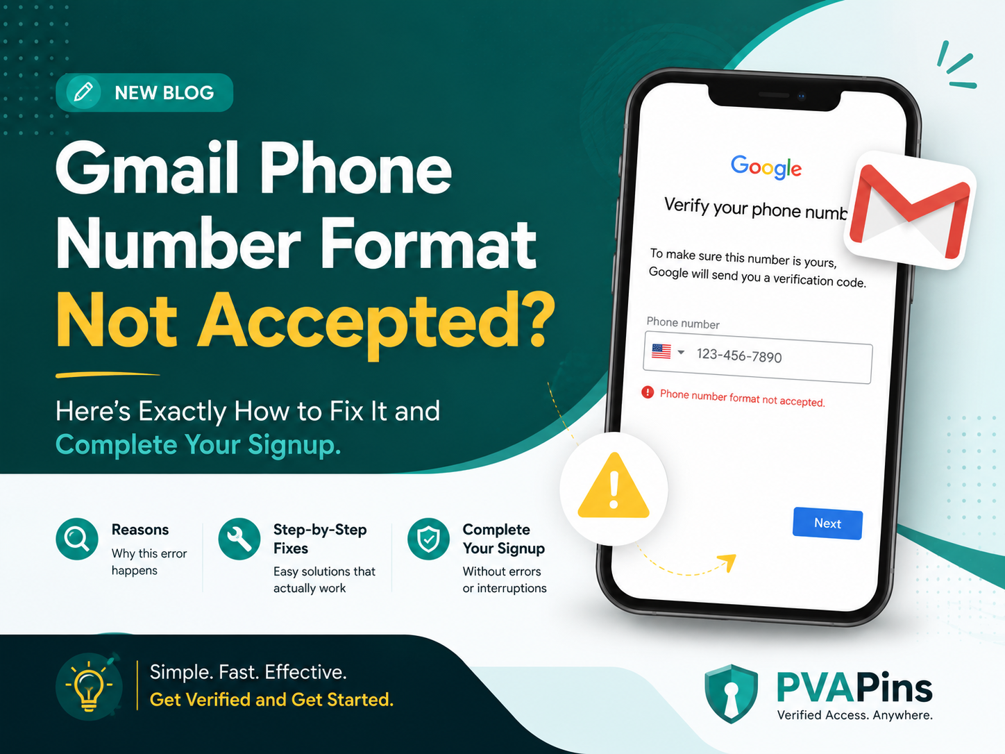 Gmail Phone Number Format Not Accepted