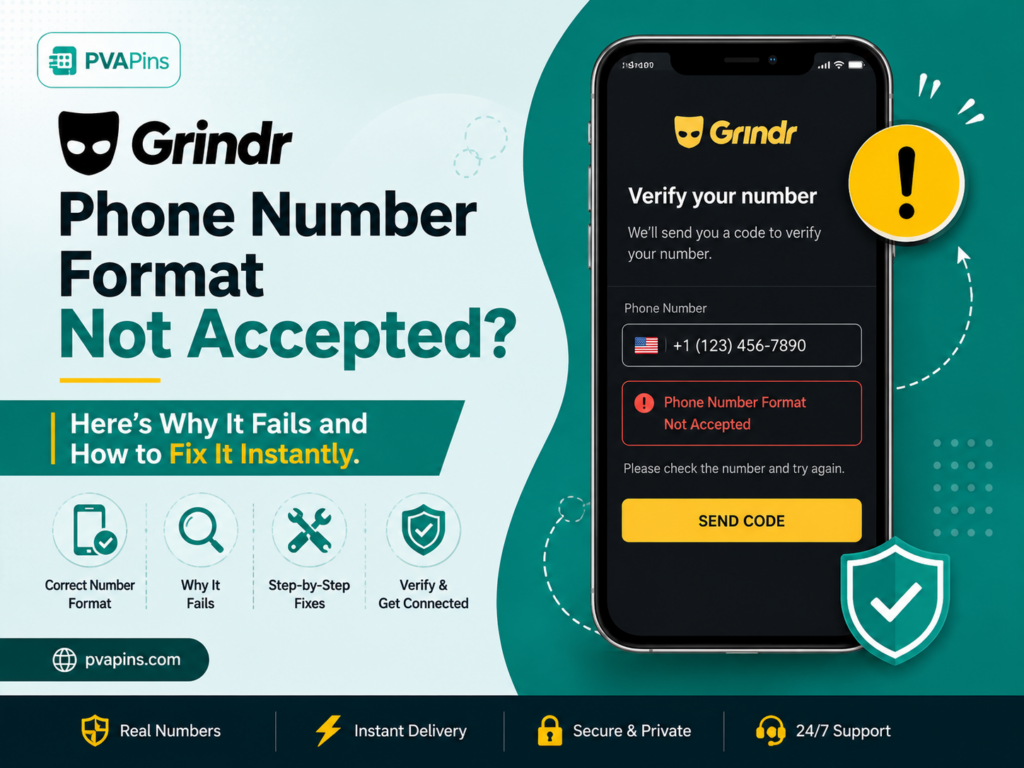 Grindr Phone Number Format Not Accepted