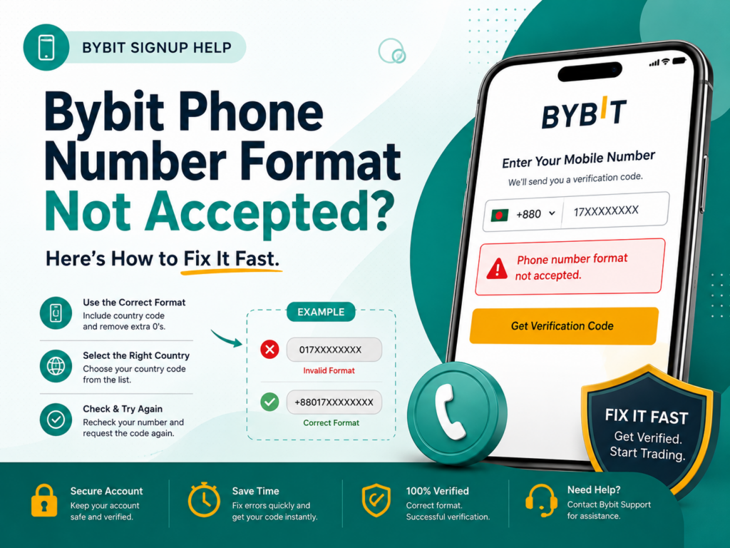 Bybit Phone Number Format Not Accepted