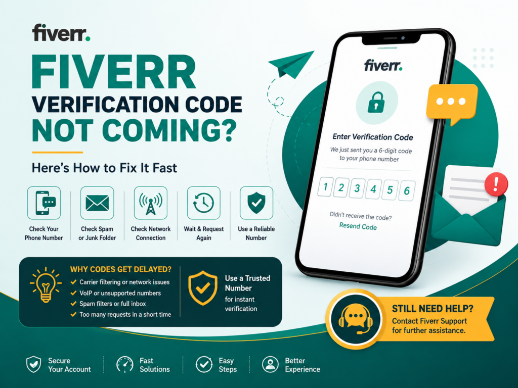 Fiverr Verification Code Not Coming