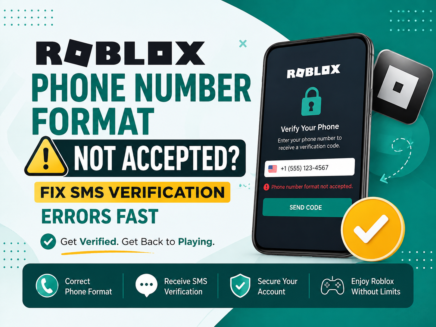 Roblox Phone Number Format Not Accepted