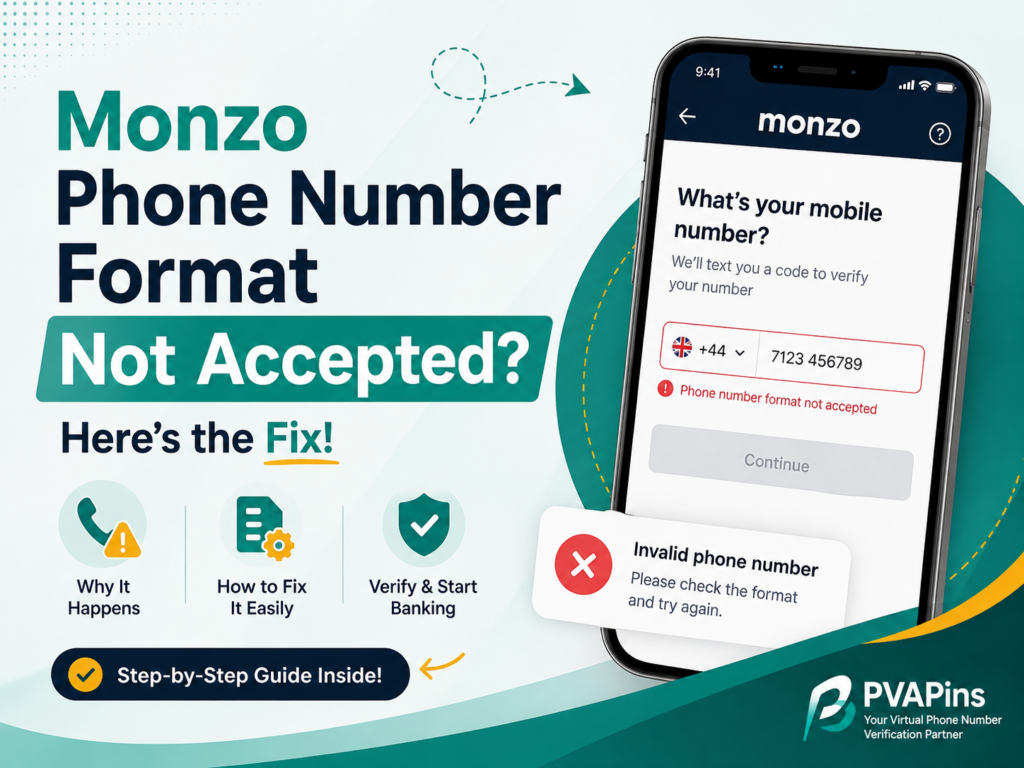 Monzo phone number format not accepted