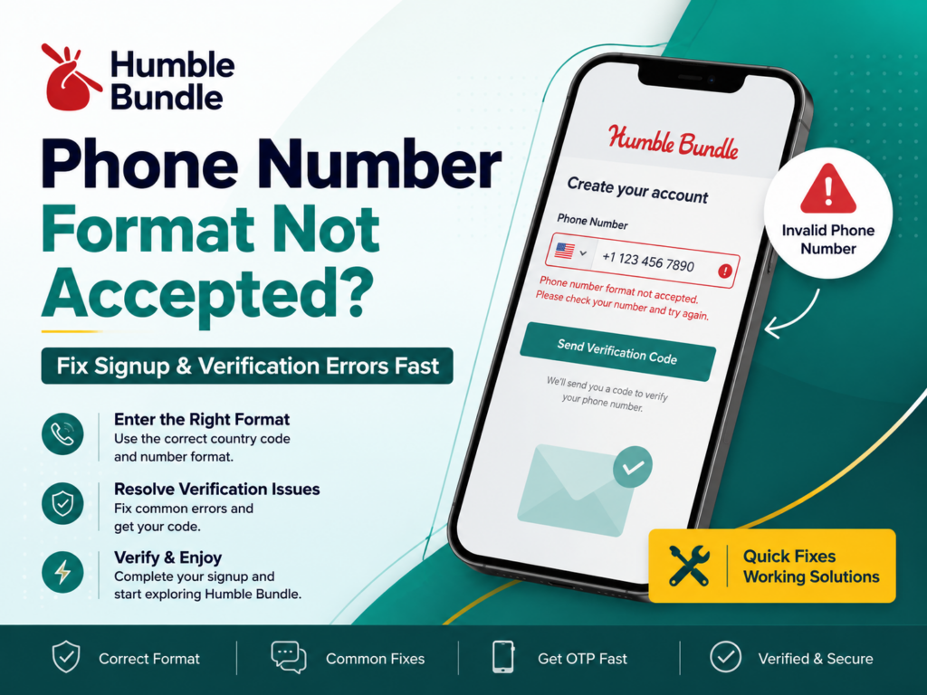 Humble Bundle Phone Number Format Not Accepted