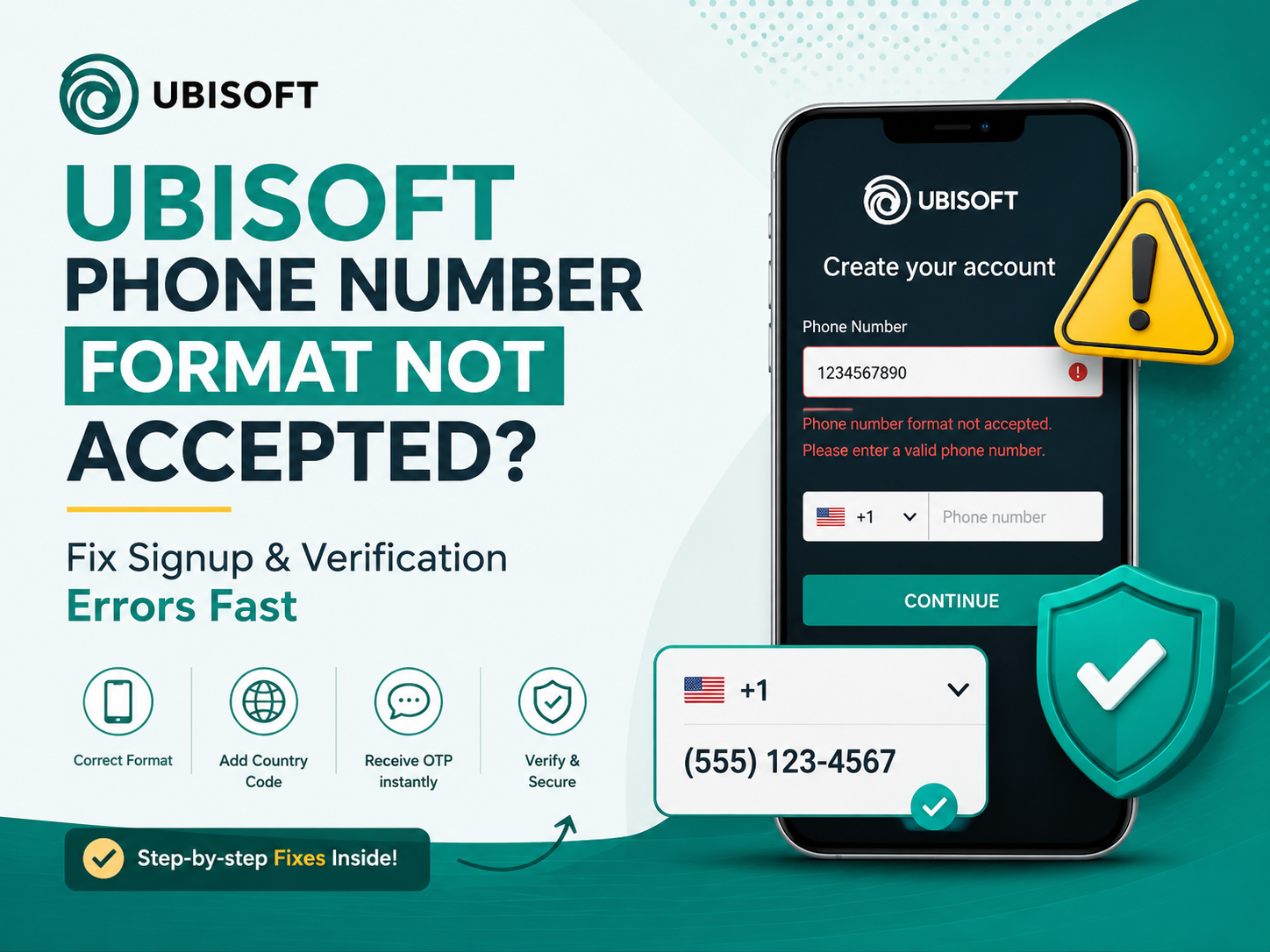 Ubisoft Phone Number Format Not Accepted