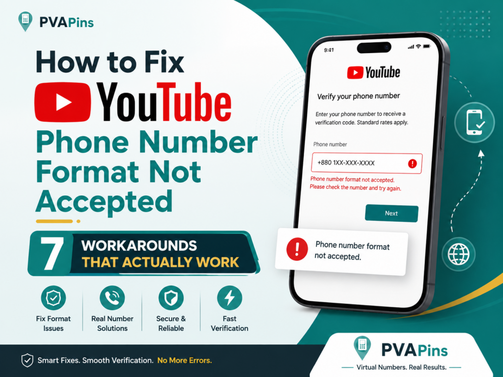 YouTube Phone Number Format Not Accepted