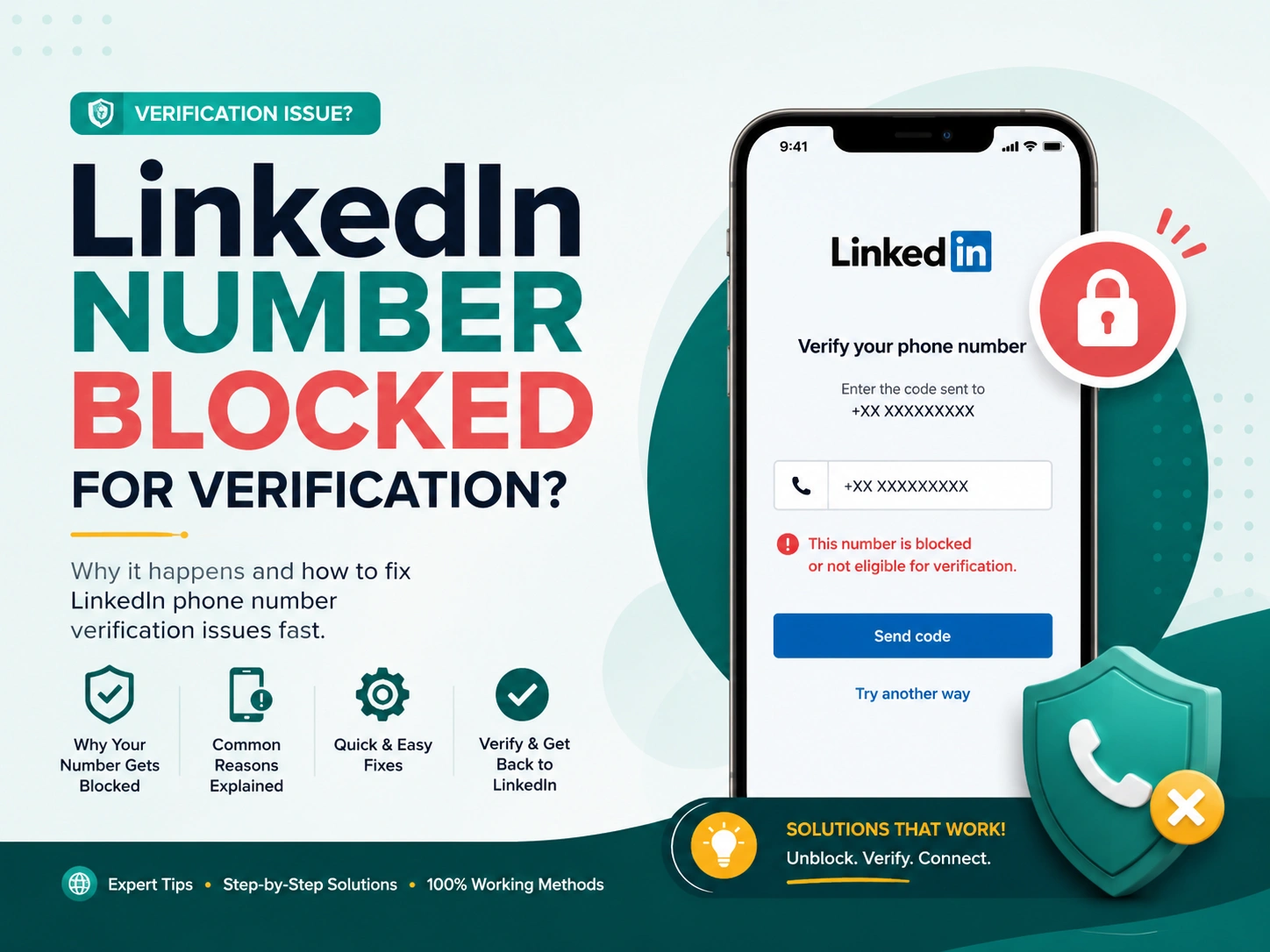 LinkedIn number is blocked for verification