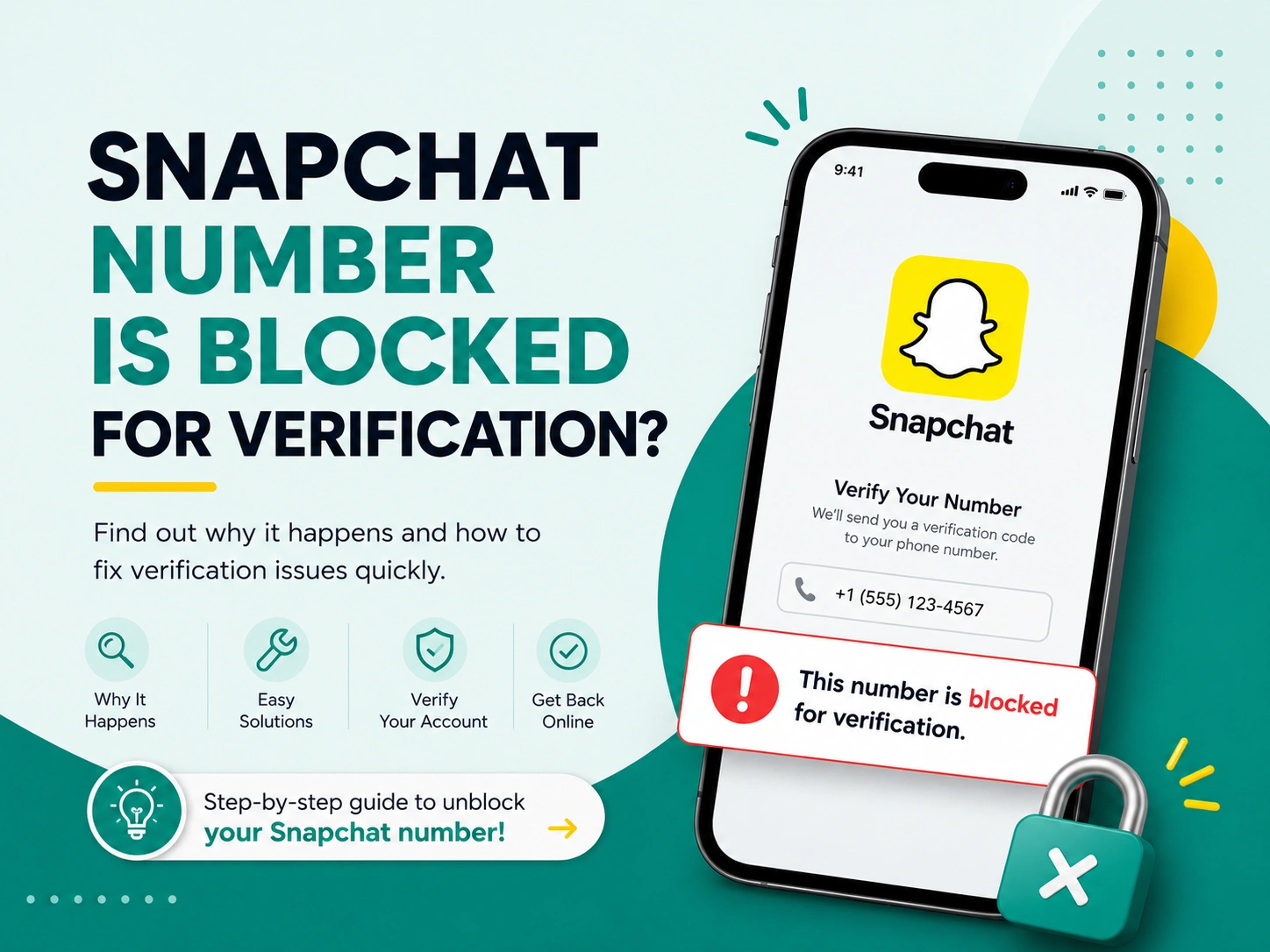Snapchat number is blocked for verification