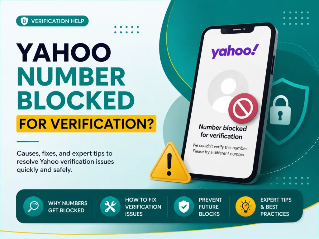 Yahoo number is blocked for verification