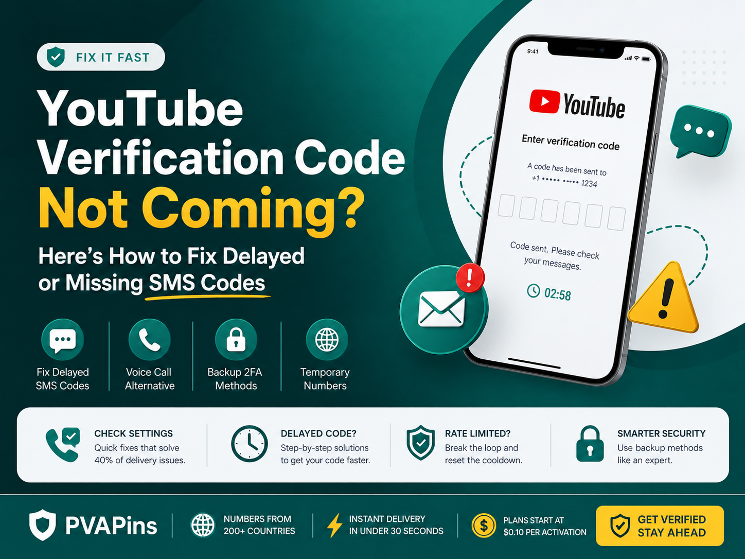 YouTube Verification Code Not Coming