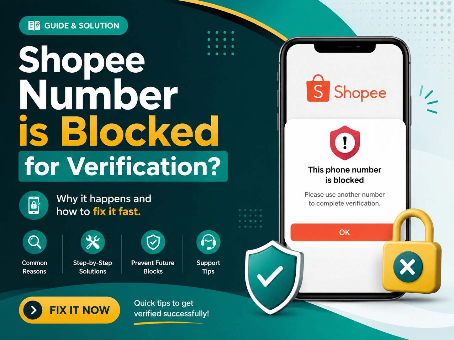 Shopee number is blocked for verification?