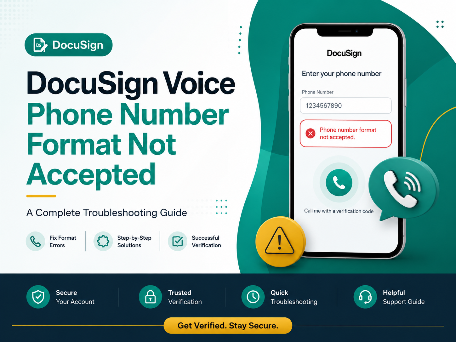 DocuSign Phone Number Format Not Accepted