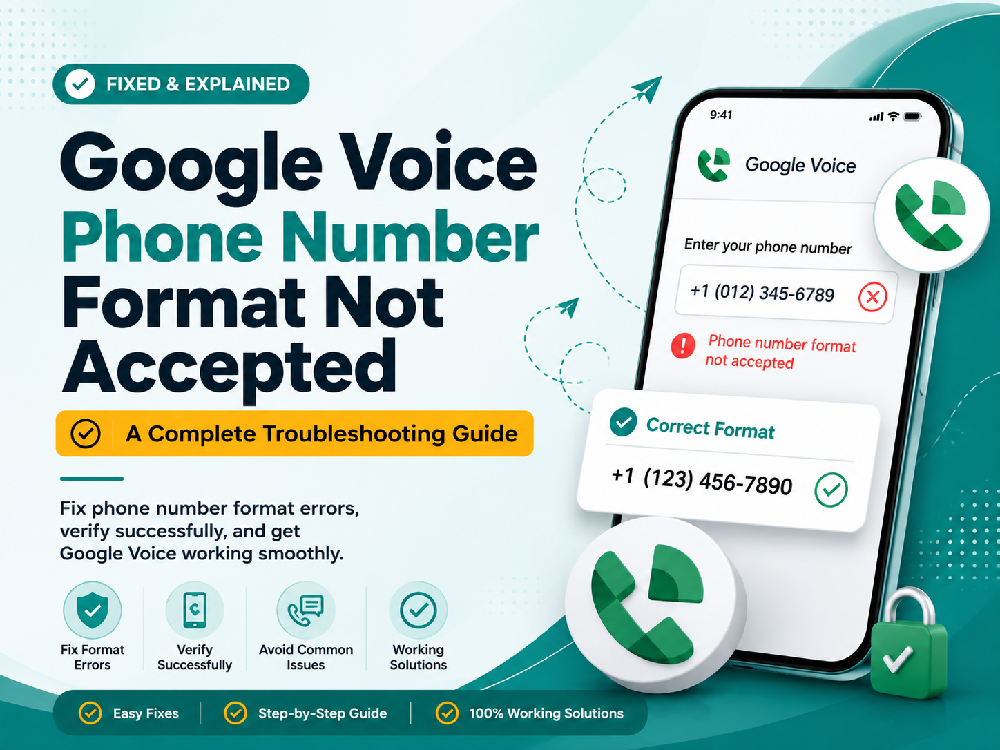 Google Voice Phone Number Format Not Accepted