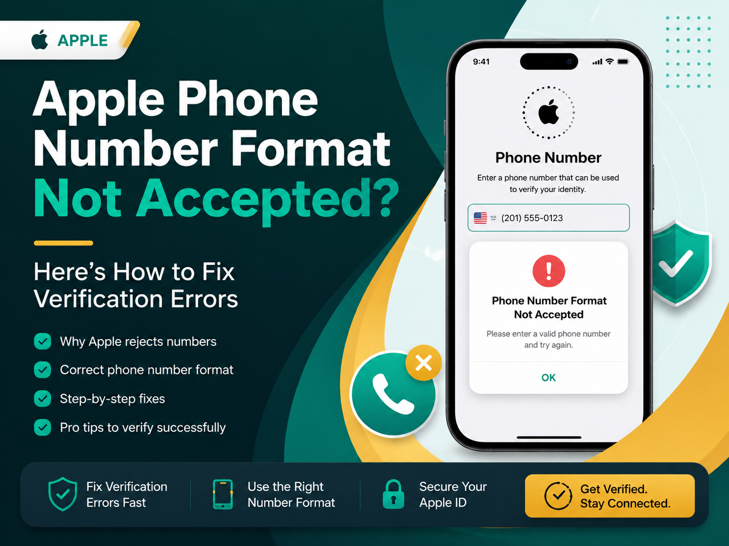 Apple Phone Number Format Not Accepted