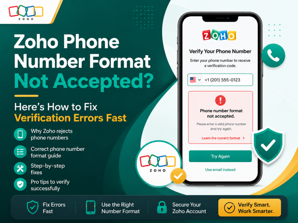 Zoho Phone Number Format Not Accepted