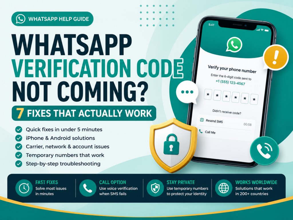 WhatsApp Verification Code Not Coming