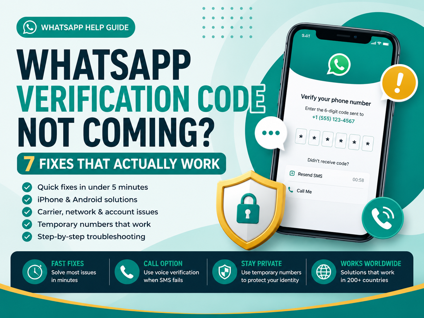 WhatsApp Verification Code Not Coming