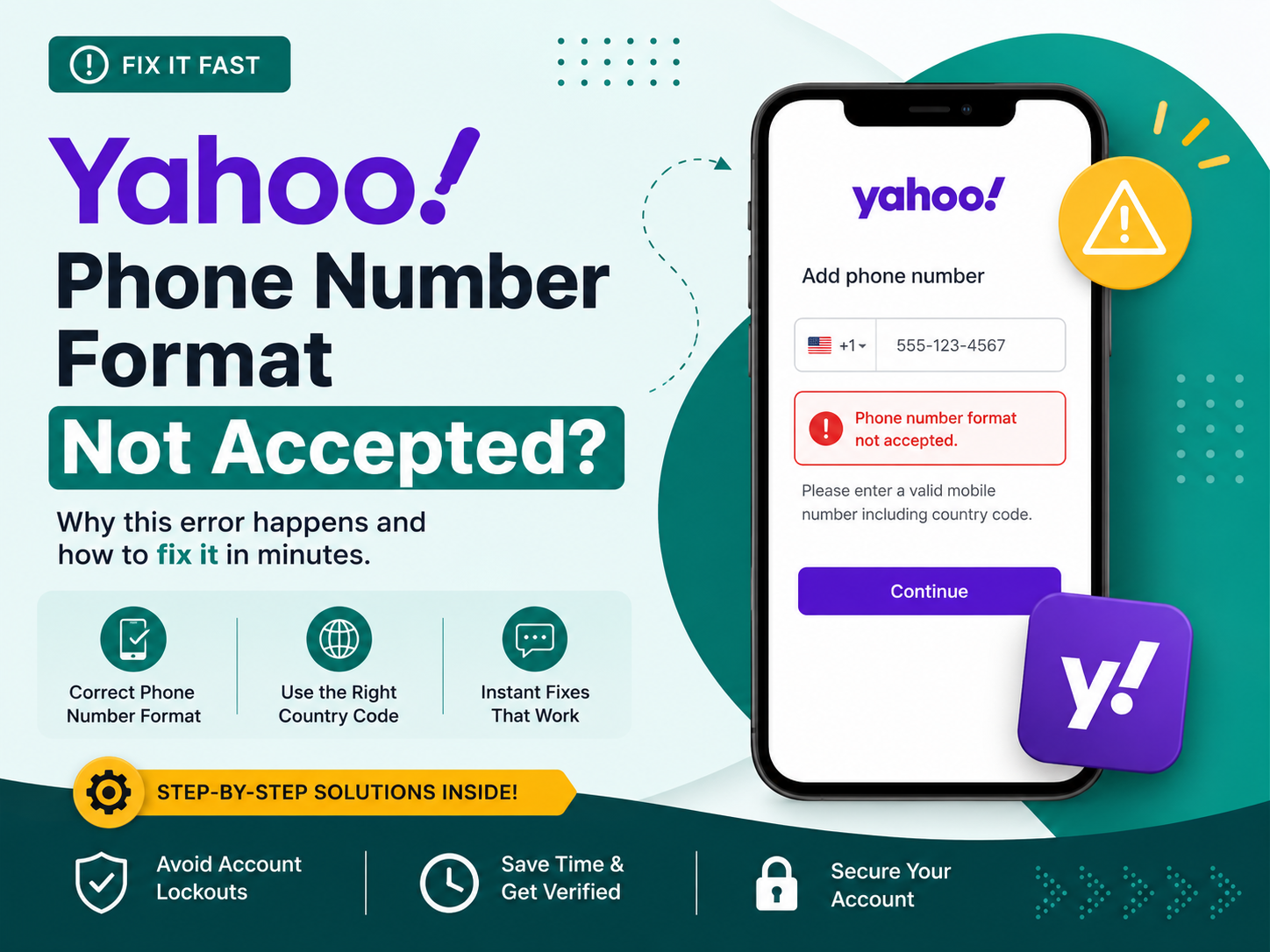 Yahoo Phone Number Format Not Accepted