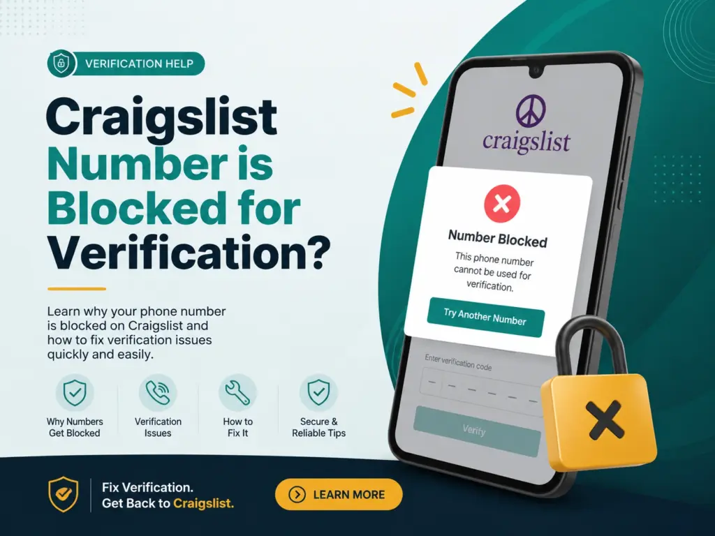 Craigslist number is blocked for verification