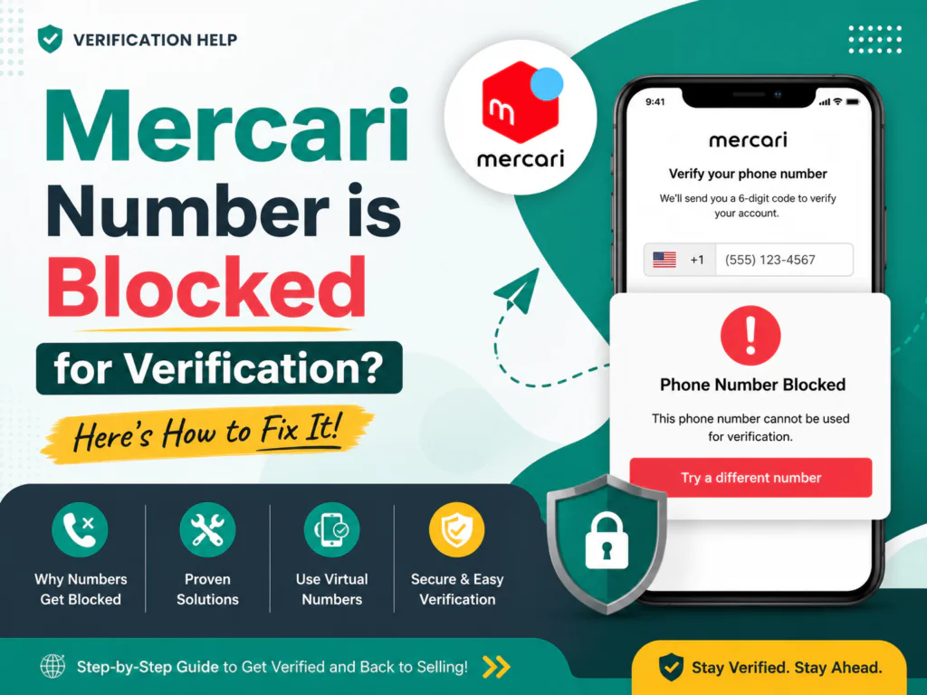 Mercari number is blocked for verification